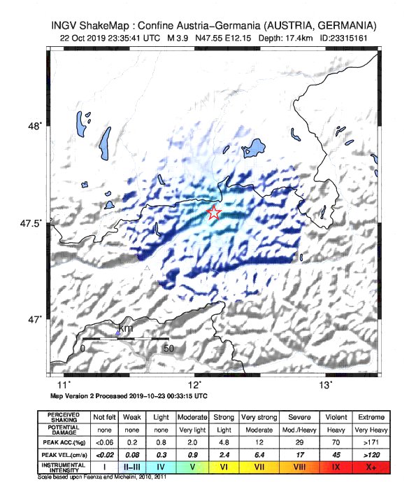terremoto austria germania