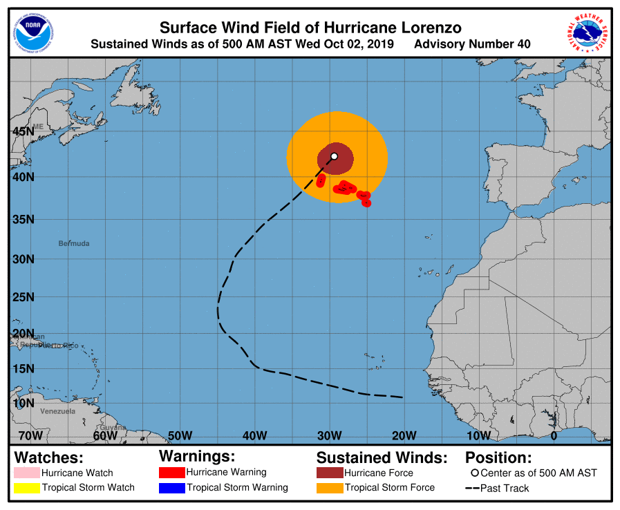uragano lorenzo
