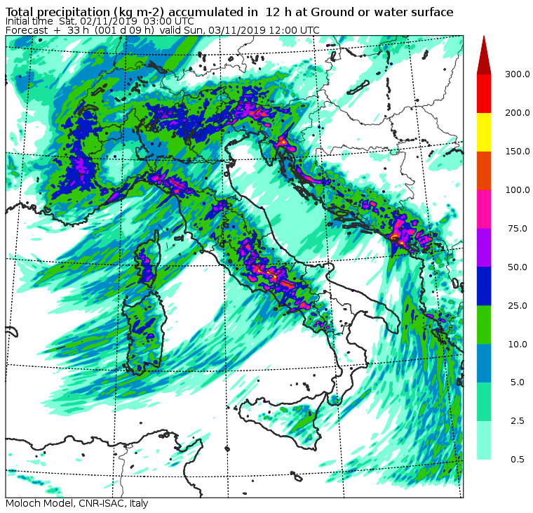 allerta meteo italia domenica 3 novembre 2019