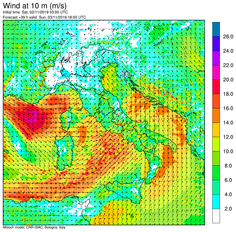 allerta meteo italia domenica 3 novembre 2019