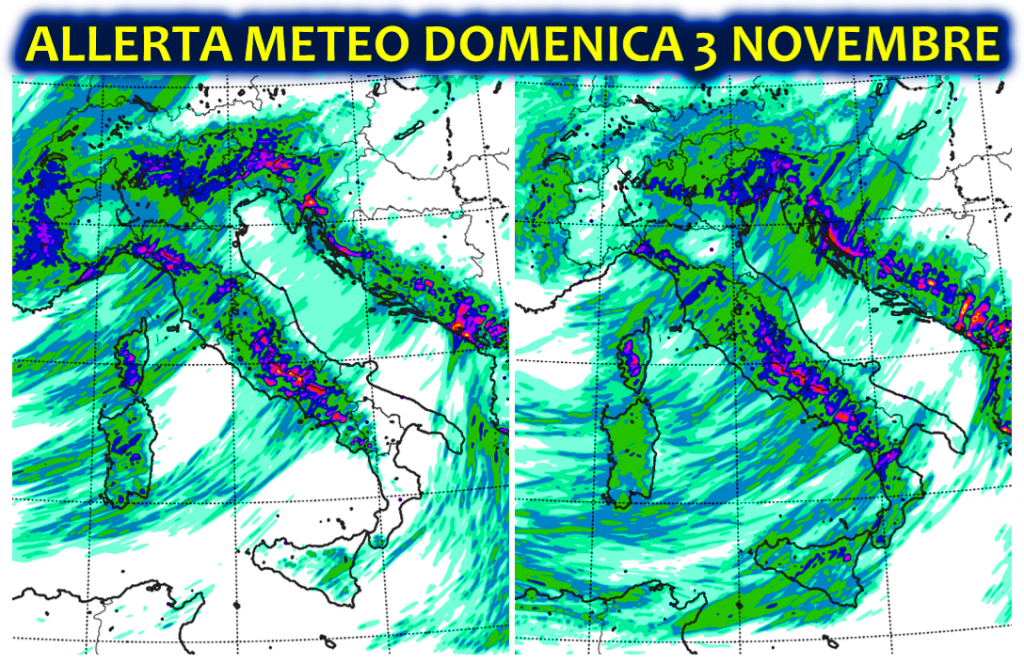 allerta meteo italia domenica 3 novembre 2019