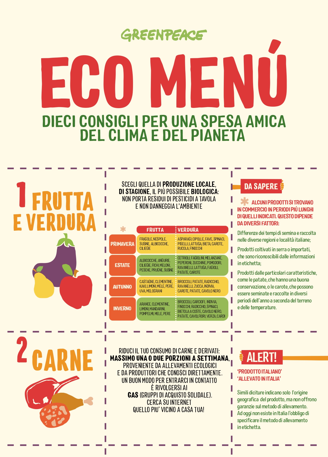 eco menù greenpeace