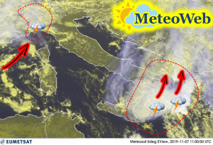 meteo italia 7 novembre 2019
