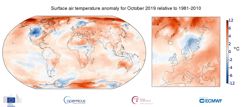 ottobre 2019 temperature