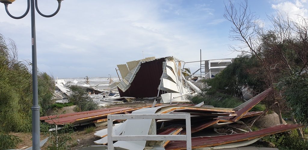 policoro danni tromba d'aria ciclone mediterraneo 12 novembre 2019