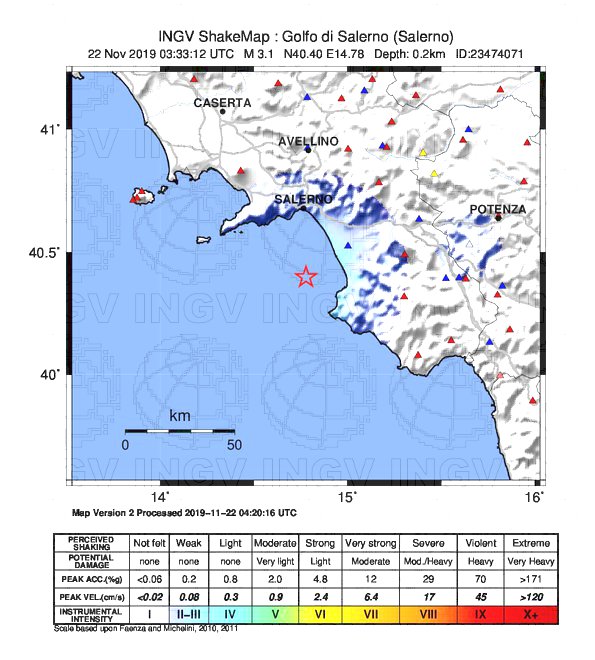 terremoto golfo salerno