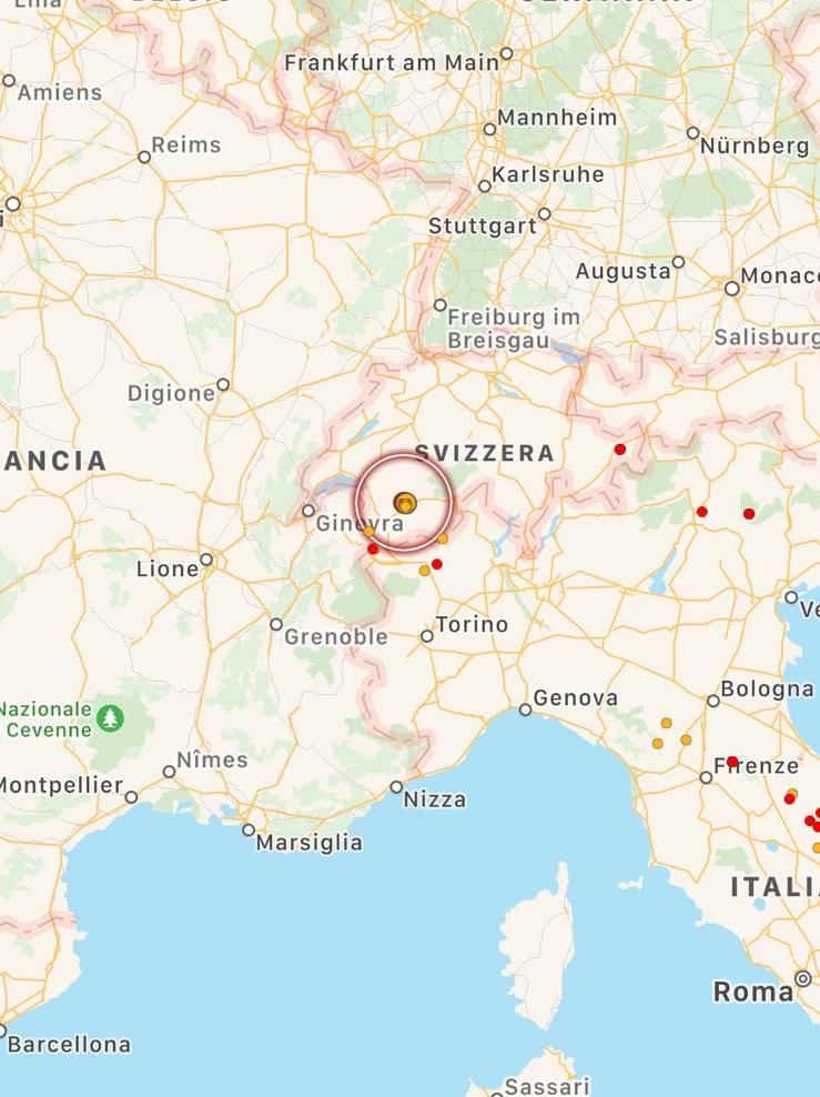 terremoto italia svizzera