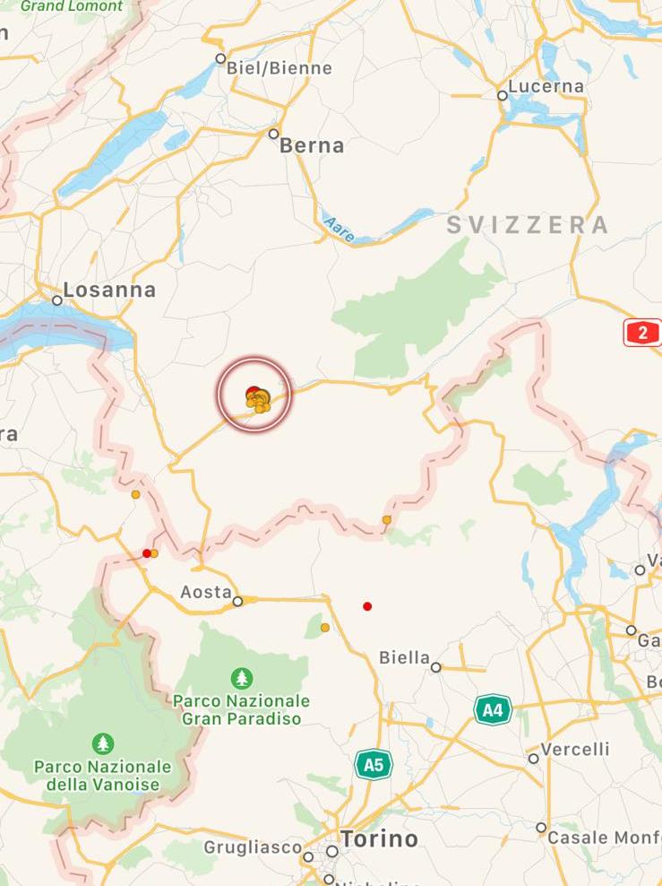 terremoto italia svizzera