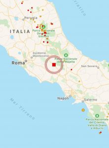 terremoto centro italia lazio abruzzo