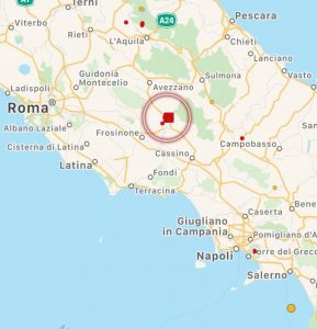 terremoto lazio abruzzo 8 novembre 2019