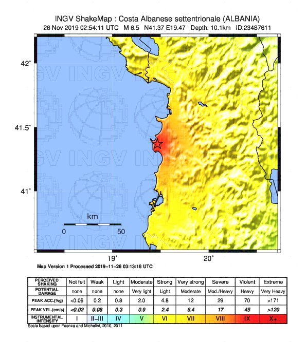 terremoto oggi albania puglia campania basilicata