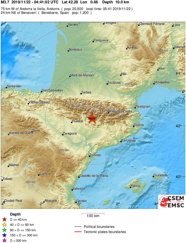 terremoto pirenei francia