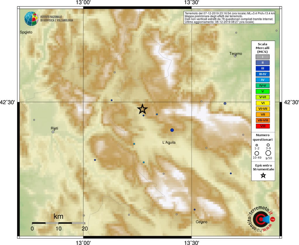 terremoto barete l'aquila