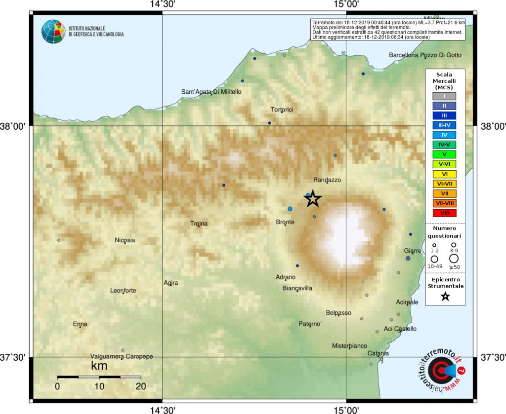 terremoto etna maletto catania