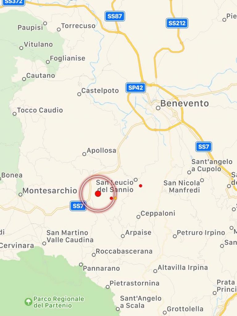 terremoto oggi benevento campania