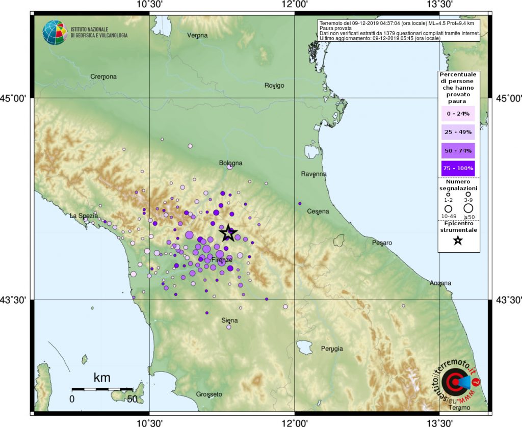 terremoto oggi toscana