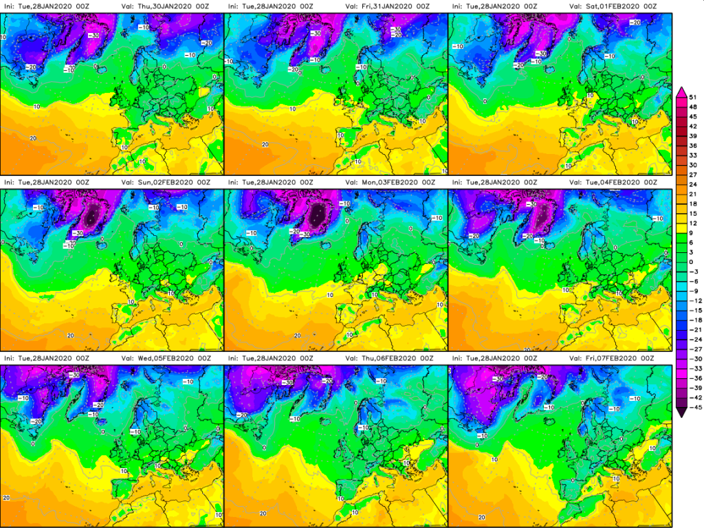 previsioni meteo 28 gennaio 2020