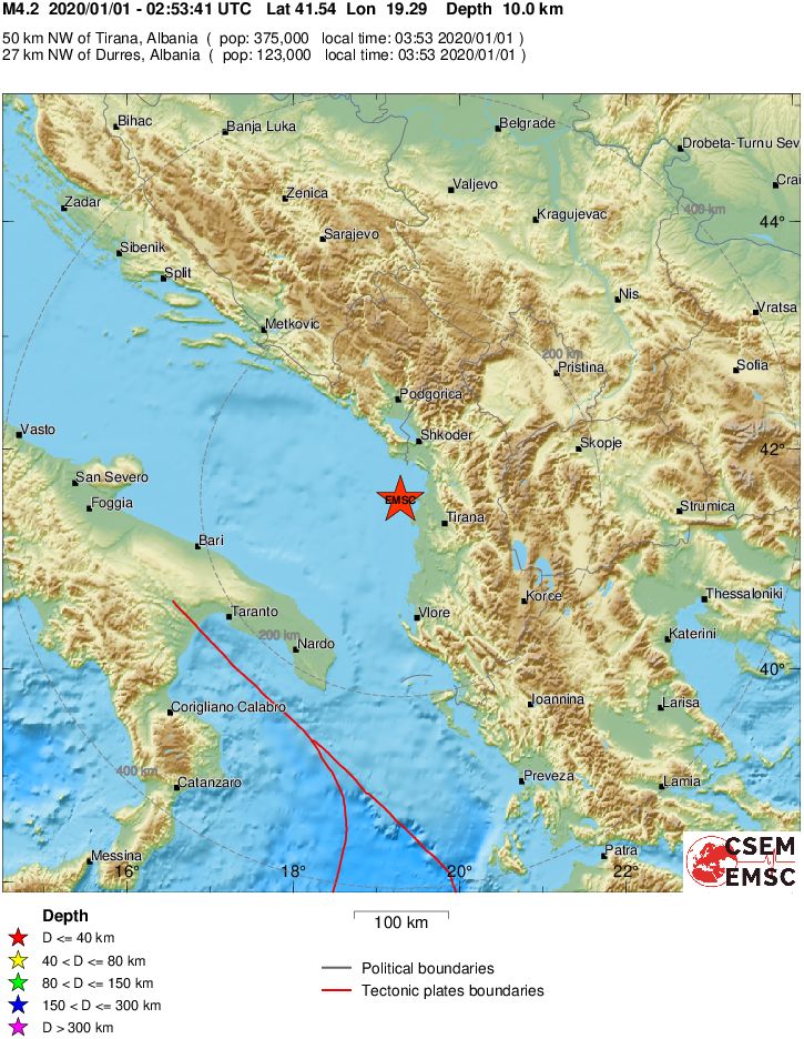 terremoto albania durazzo