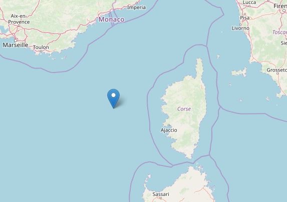 terremoto mare di corsica