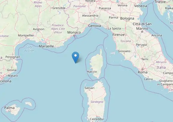 terremoto mare di corsica