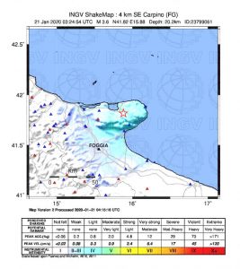 terremoto puglia oggi