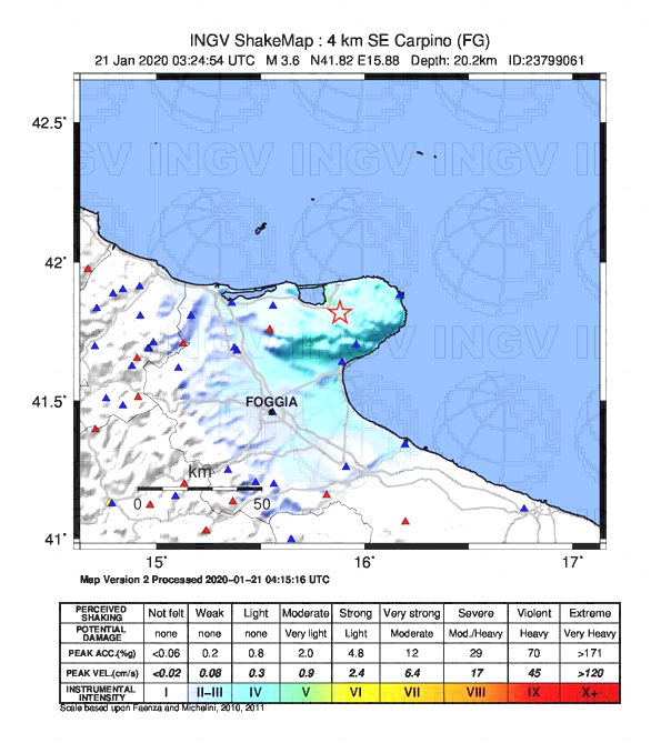terremoto puglia oggi
