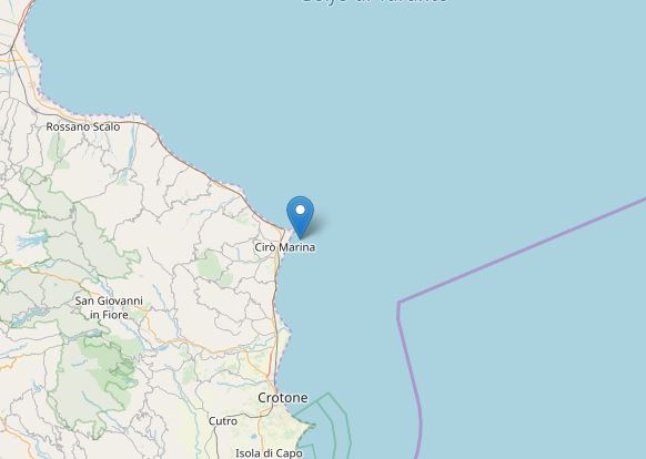 terremoto cirò marina