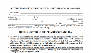 autocertificazione