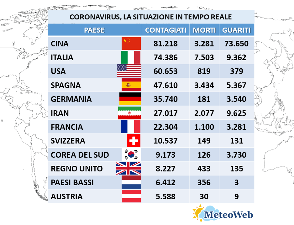 coronavirus 25 marzo bollettino