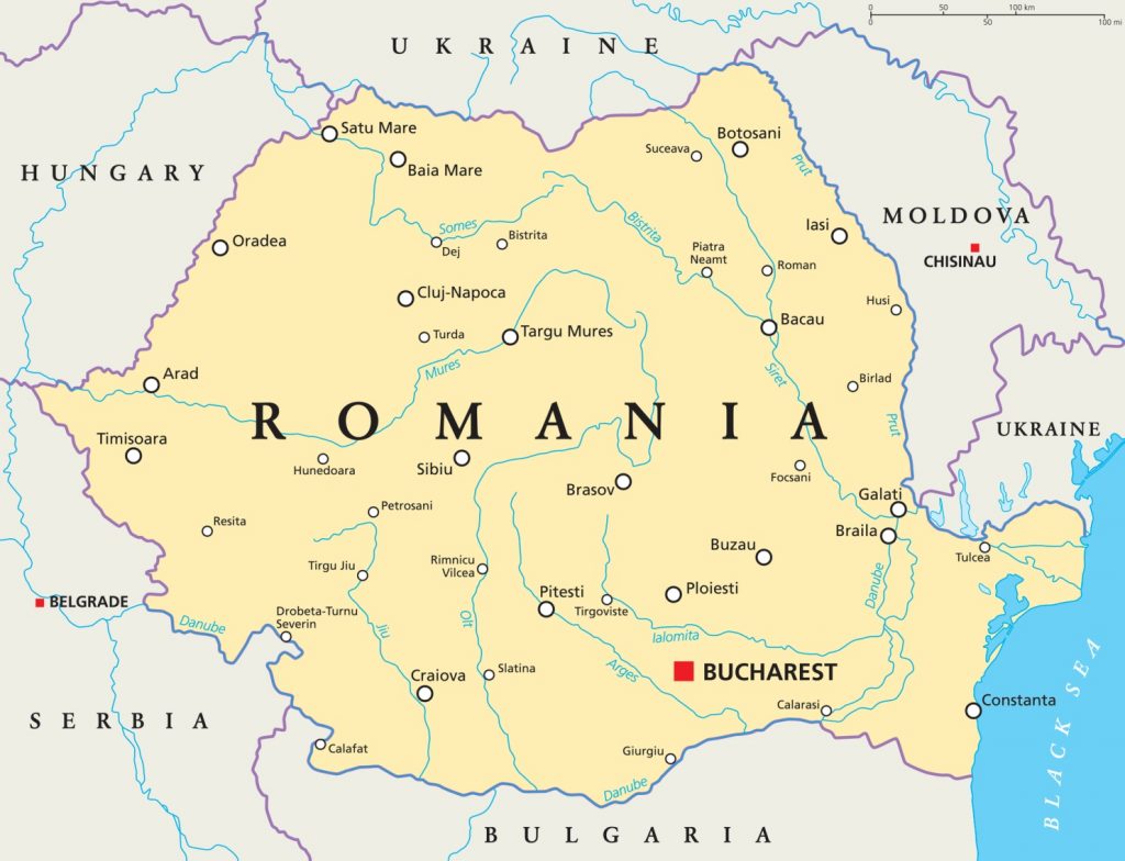 romania mappa