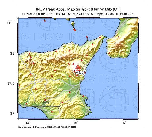 terremoto catania oggi