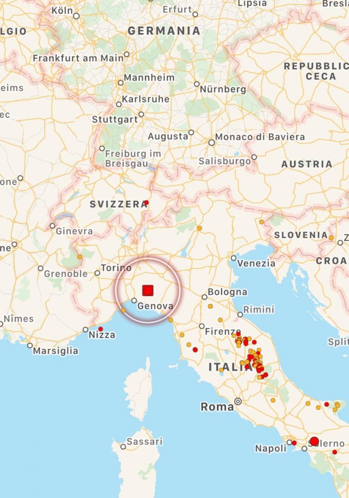 terremoto liguria emilia romagna lombardia