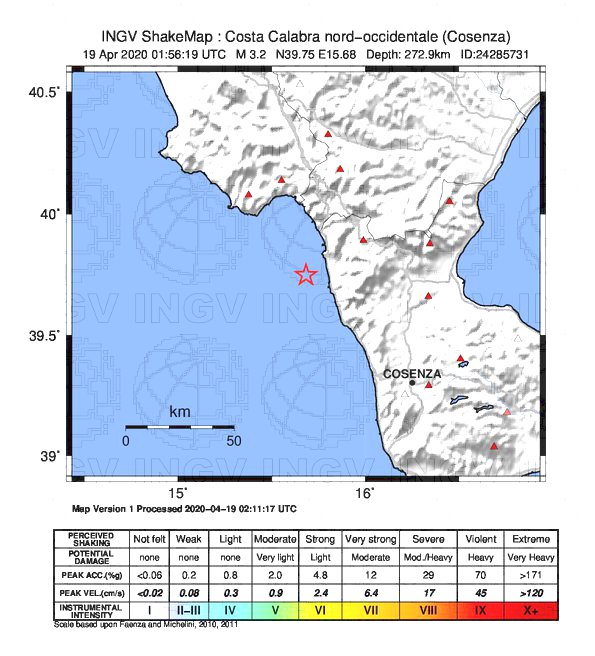 terremoto oggi calabria scalea cosenza