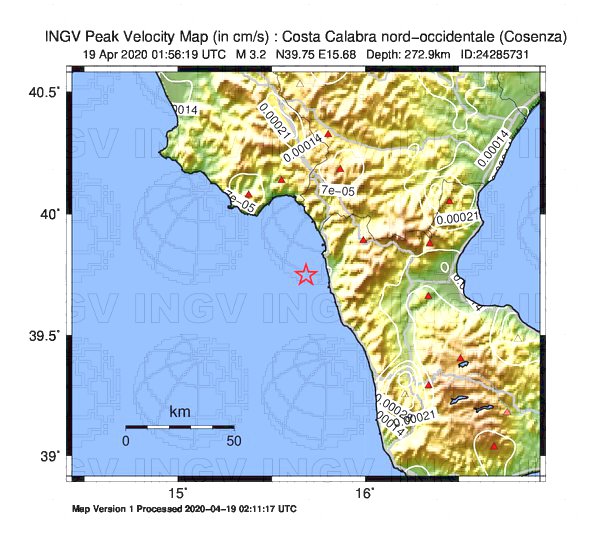 terremoto oggi calabria scalea cosenza