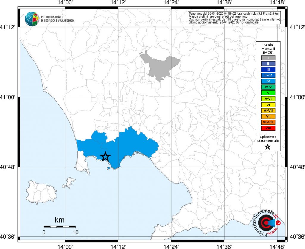terremoto oggi campania napoli caserta pozzuoli