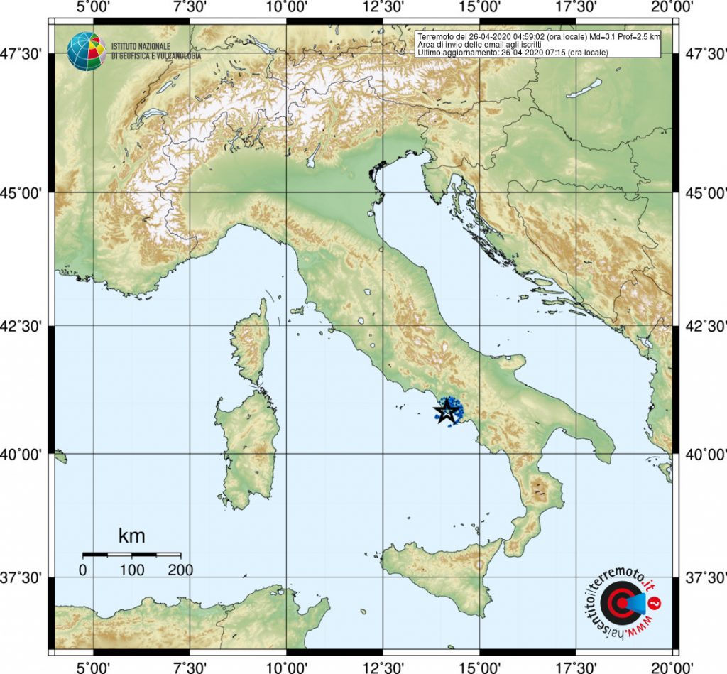 terremoto oggi campania napoli caserta pozzuoli