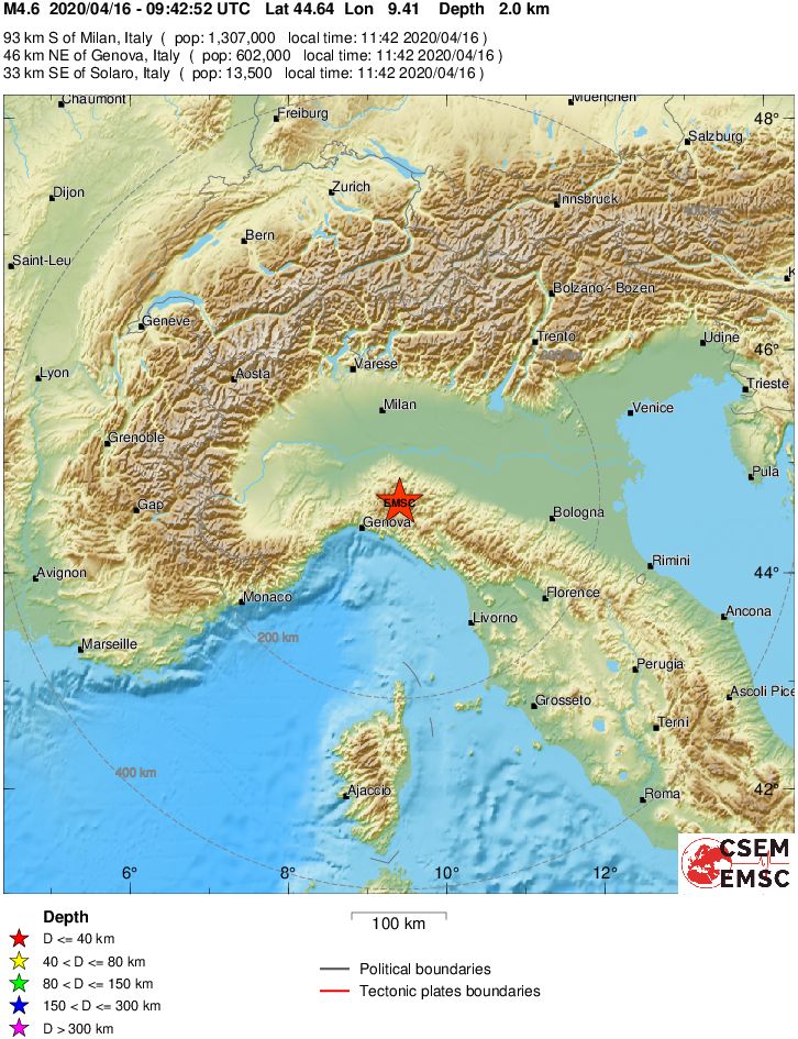 terremoto oggi lombardia milano