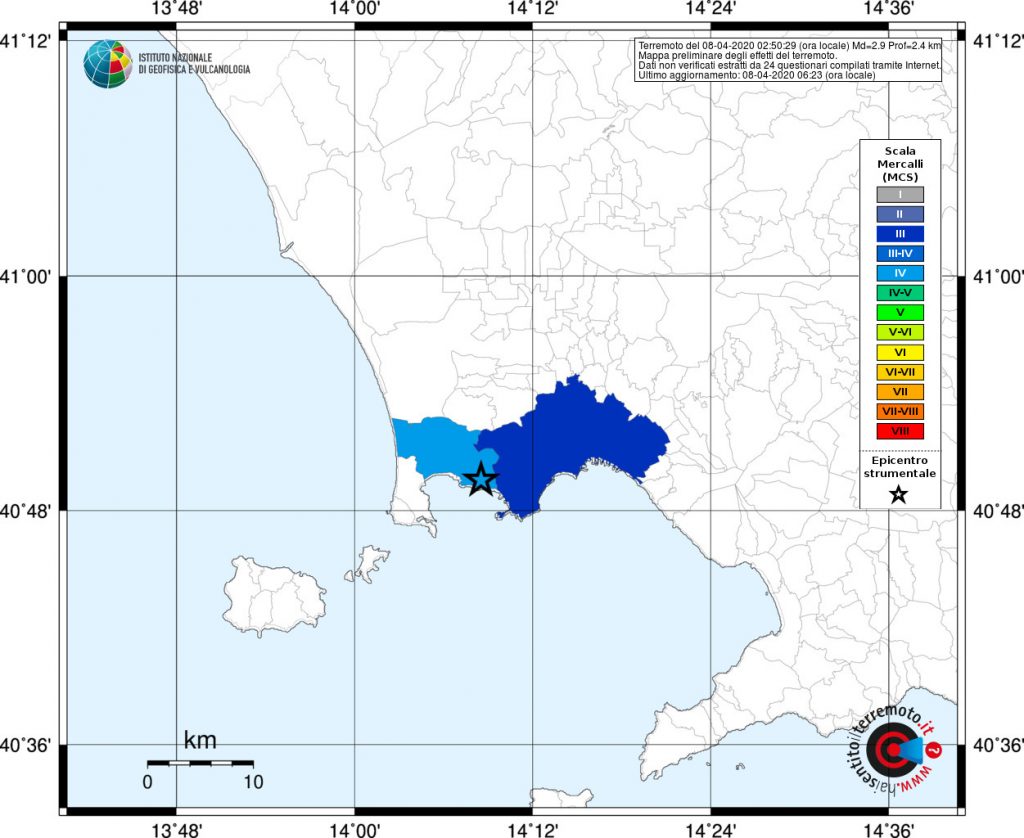 terremoto pozzuoli oggi