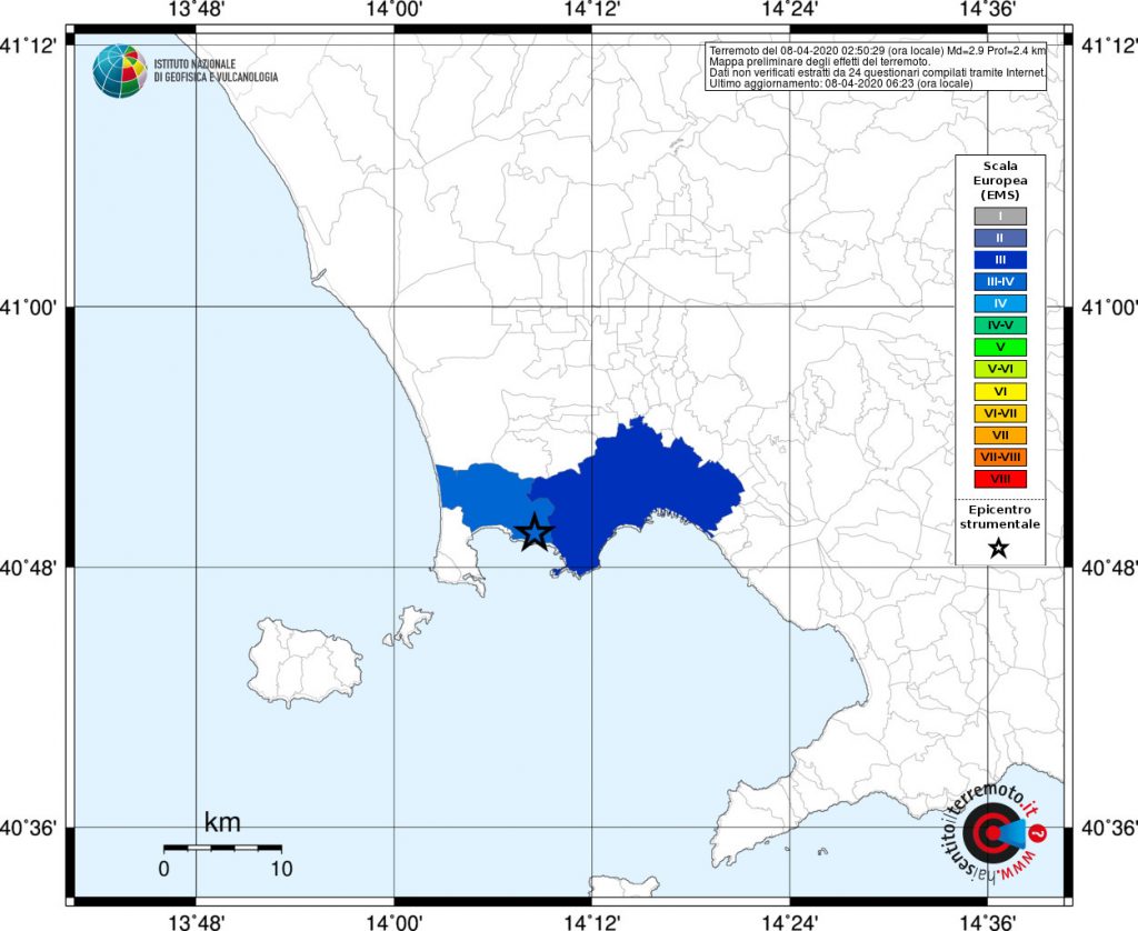 terremoto pozzuoli oggi