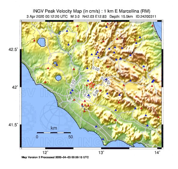 terremoto roma oggi