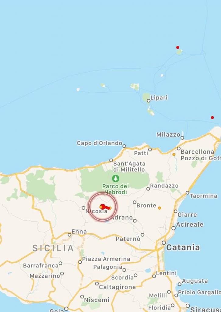 terremoto troina enna