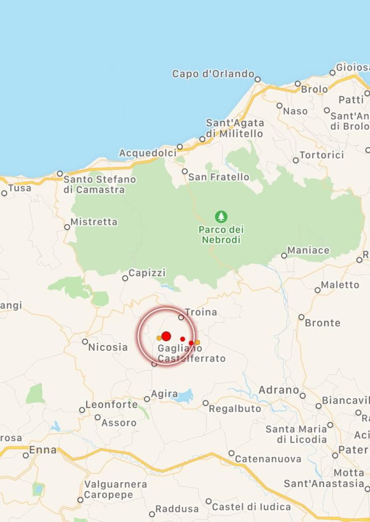 terremoto troina enna