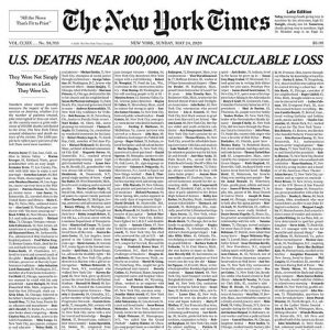 New York Times prima pagina