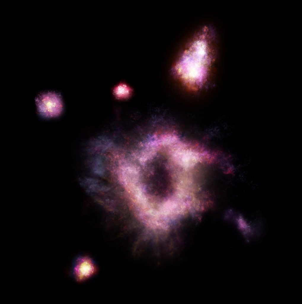 galassia anello fuoco
