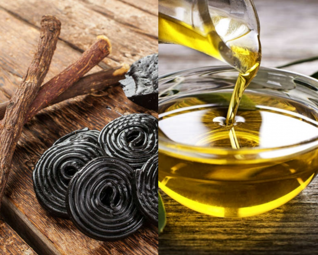liquirizia e olio d'oliva