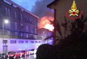fulmine incendio milano