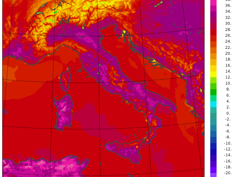meteo italia mercoledì 29 luglio 2020