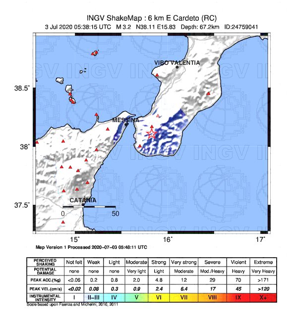 terremoto cardeto reggio calabria