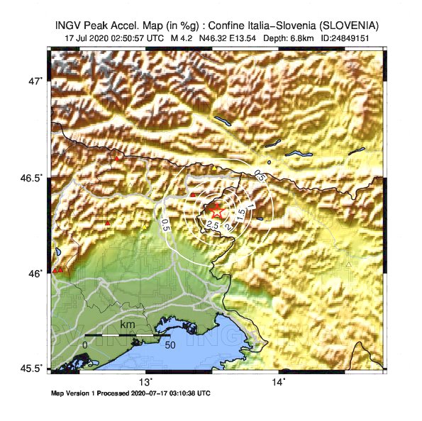 terremoto friuli venezia giulia slovenia trieste