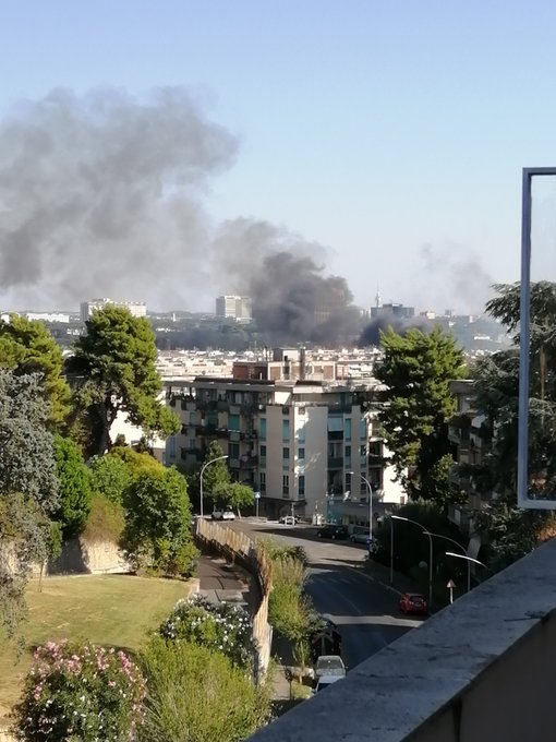 incendio magliana roma